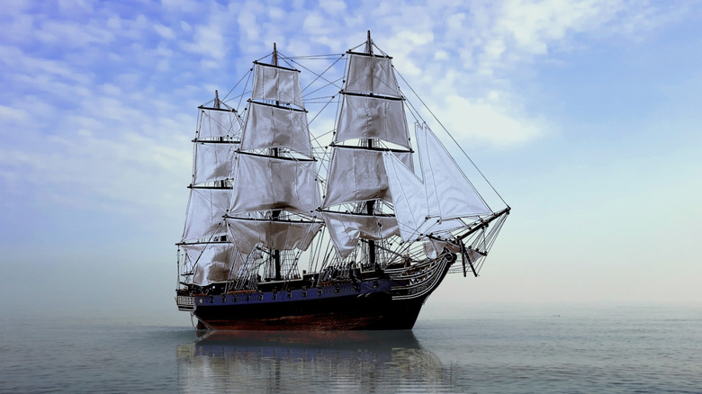 old sailing ship on the water