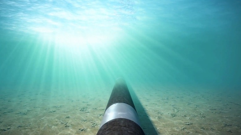 An illustration of an undersea cable