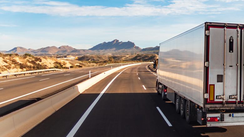 Truck on highway