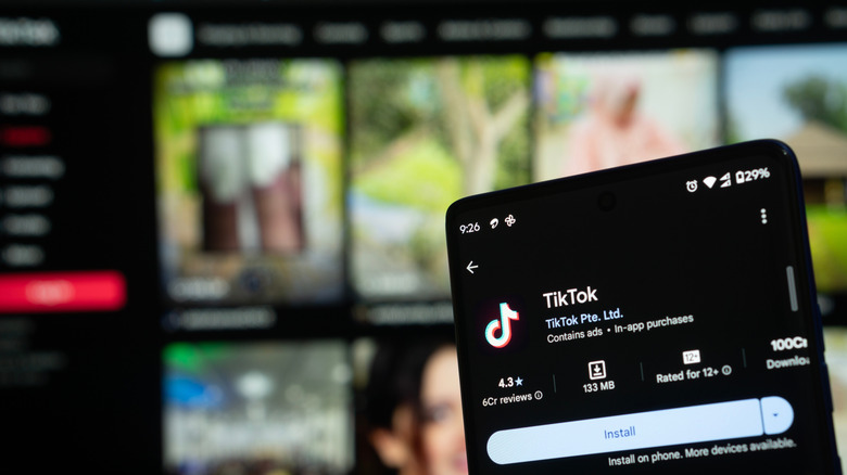 TikTok on phone
