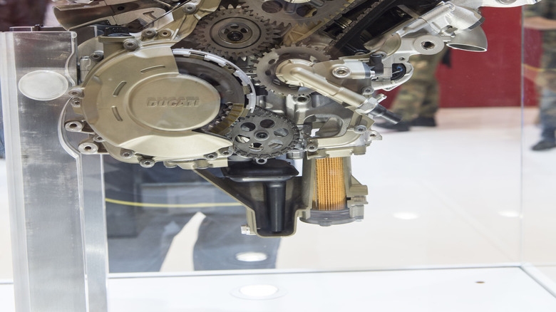 Ducati V4 engine breakdown display