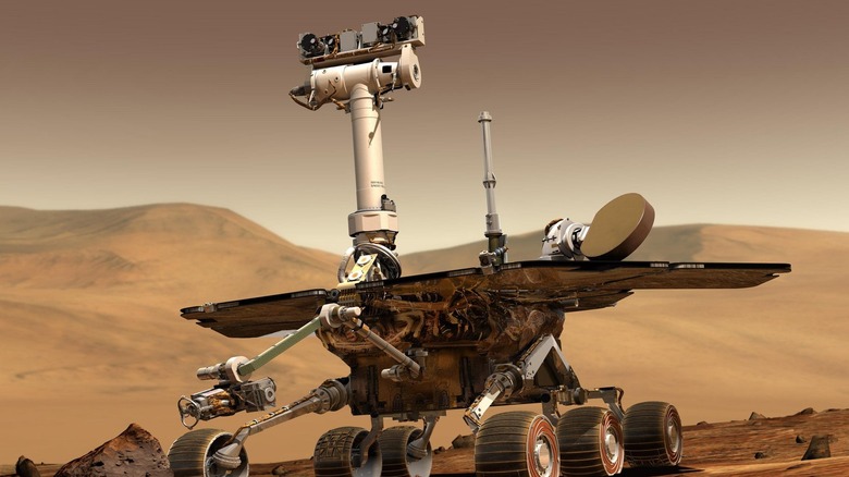 NASA's Opportunity tracks on Mars