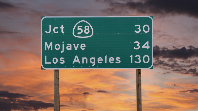 California highway sign