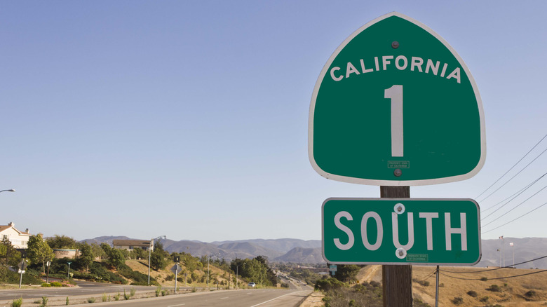 California highway sign in desert