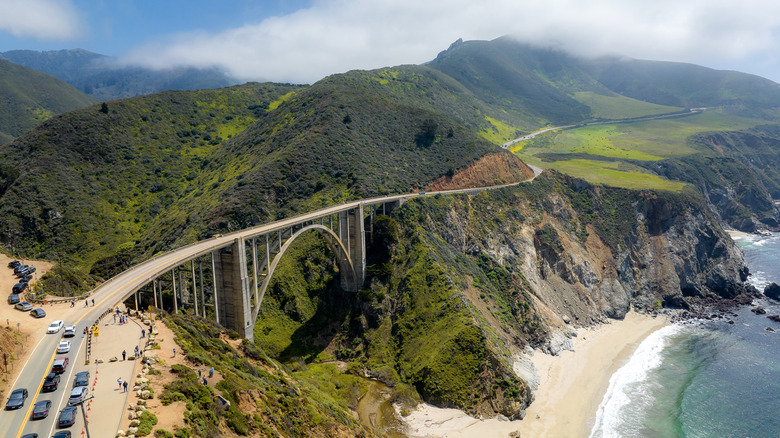 An aerial view of the Pacific Coast Highway