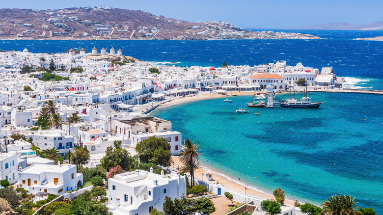 View of a coastal city