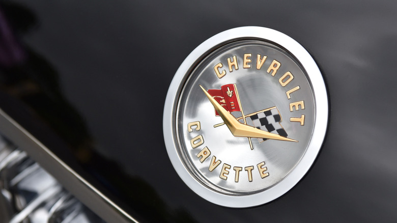 Corvette logo on a C1 model