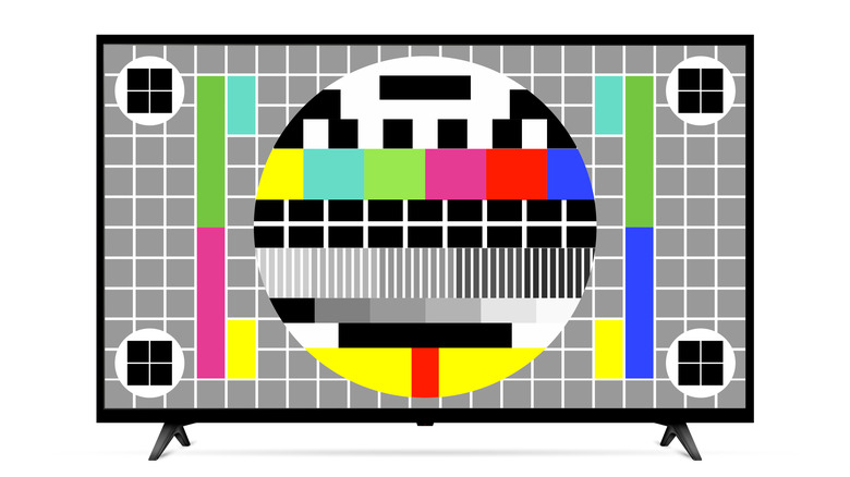 test pattern displayed on modern TV