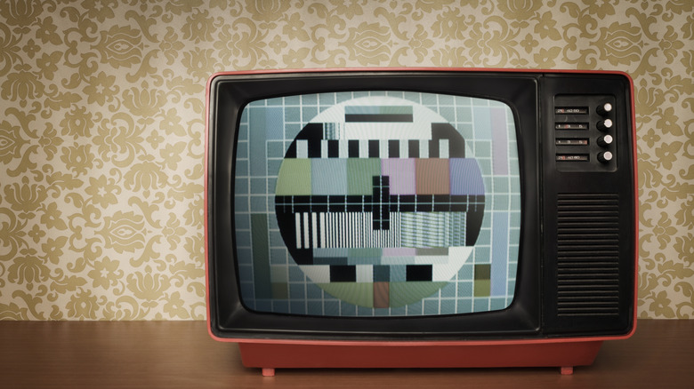retro TV showing a test pattern