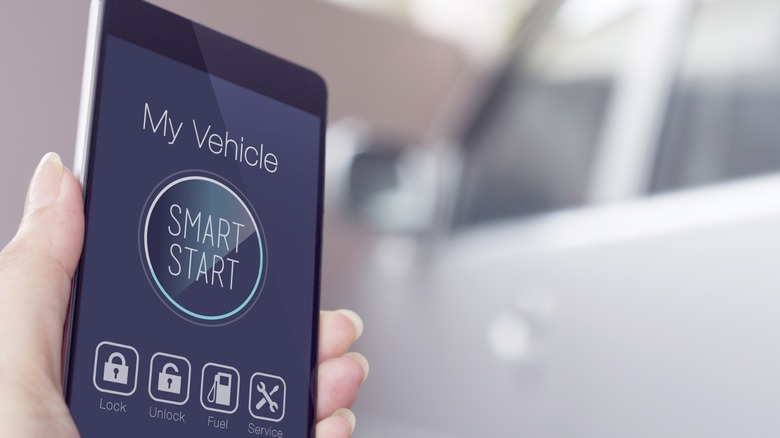 Using a smart phone as a car key to operate locks and ignition.