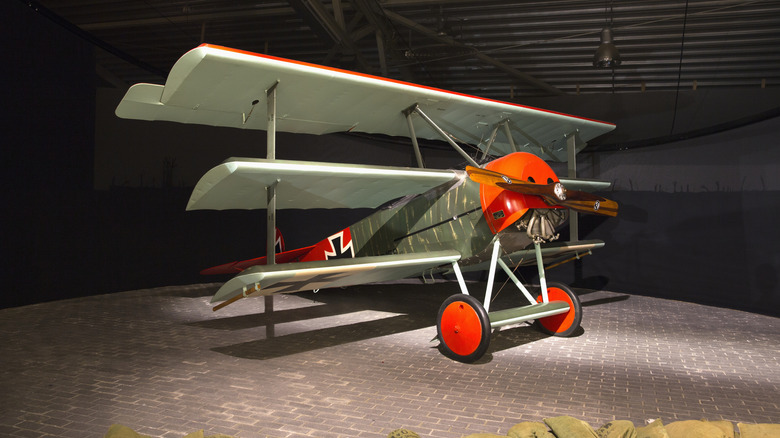 A parked Fokker Dr.I