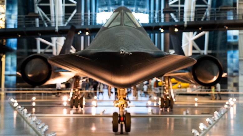 SR-71 Blackbird in hanger
