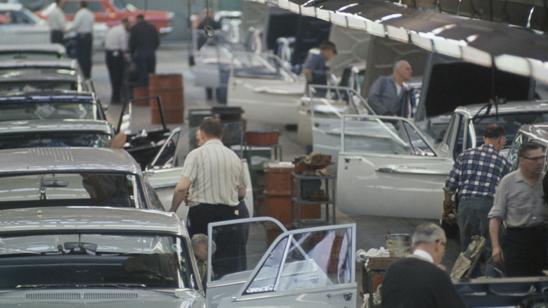 American car manufacturing plant, 1970s