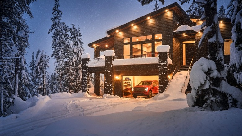 Ford 150 Lightning connected to a home 