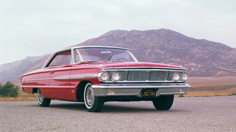 1964 Ford Galaxie 500XL Sportsroof, a typical 1960s full-size American car, front-right view