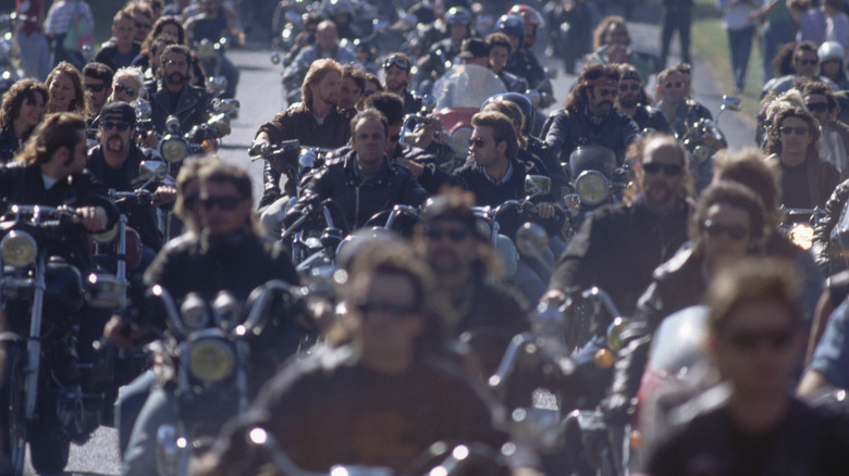 Free Wheels Festival organized by Hells Angels France in Cunlhat, a village located in the French region of Puy-de-Dome.