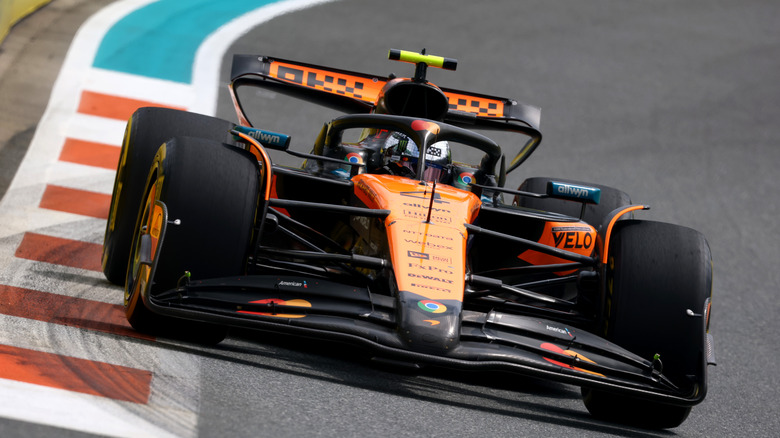 Lando Norris McLaren on formation lap at Miami GP 2025