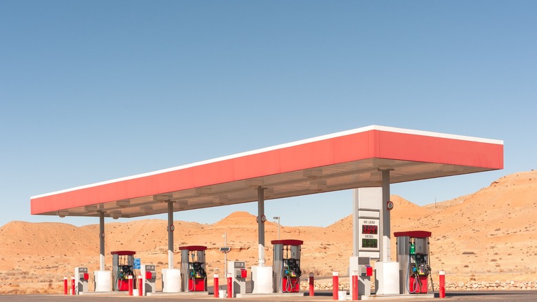 Gas station in the desert