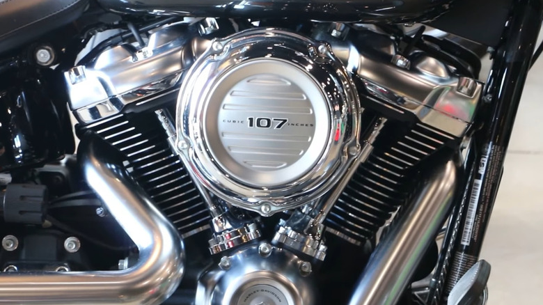 close up view of the Harley-Davidson Milwaukee Eight 107 Engine