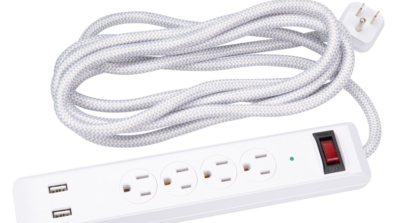 A power strip with surge protection