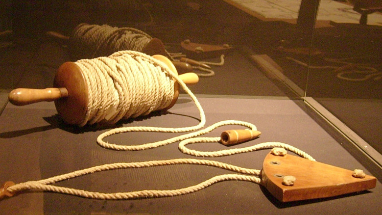 Nautical chip log on display