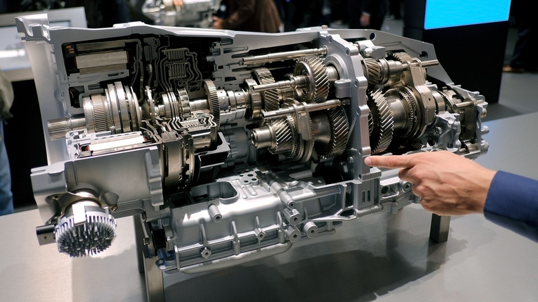 Cutaway view of ZF eight-speed automatic transmission