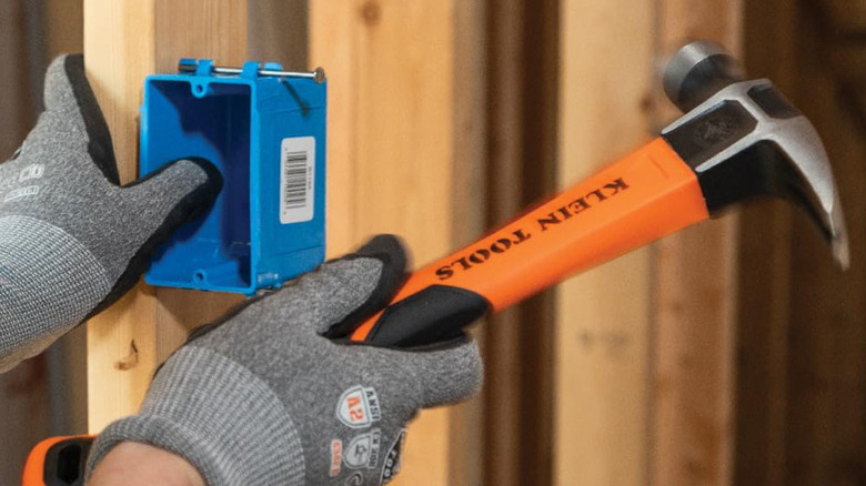 Klein Tools hammer being used