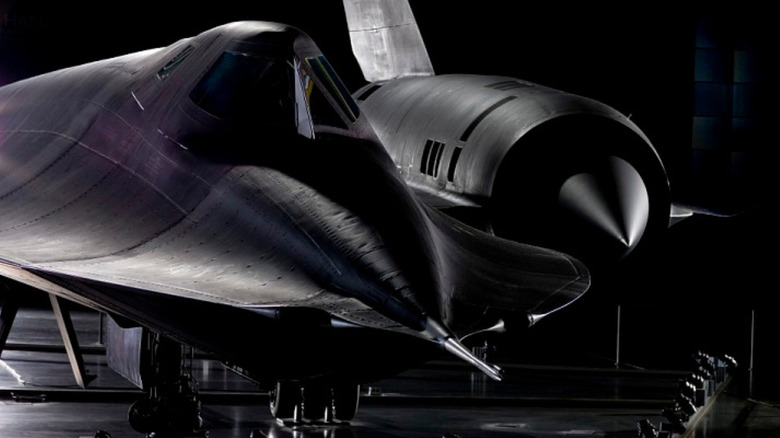 Lockheed SR-71 Blackbird showing its Pitot tube