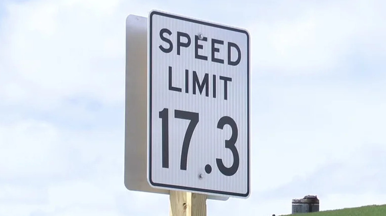 An odd speed limit sign used in Wisconsin