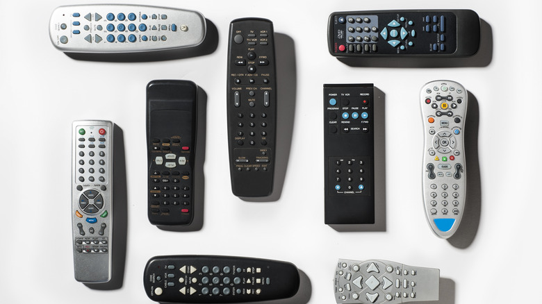 Multiple remotes arranged next to each other