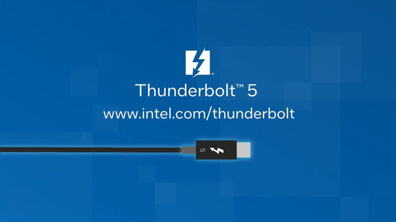 Thunderbolt 5 promo slate from Intel YouTube video