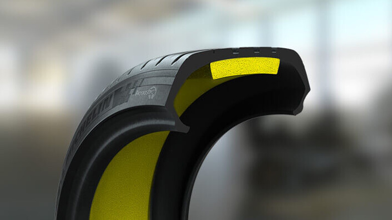 Cross section of michelin tire