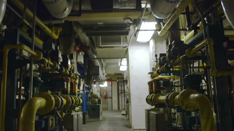 Underground pipes below Manhattan streets