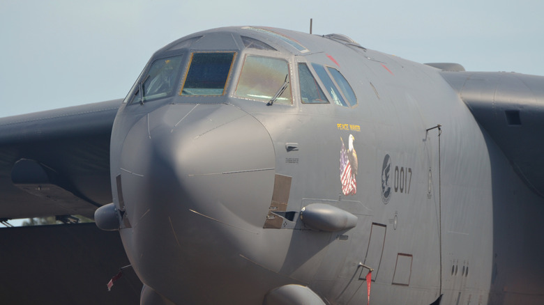 nose and cockpit of a B-52
