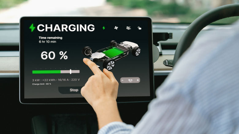 A charging indicator on the dashboard if an EV