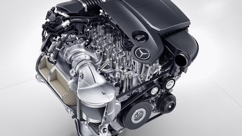 mercedes benz diesel engine cutaway