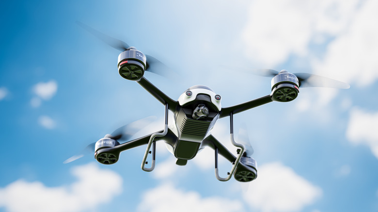 A drone with four rotors