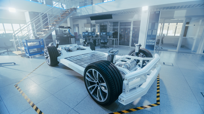 EV drivetrain getting assembled
