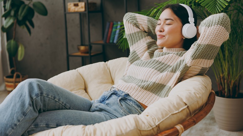 Woman with headphones