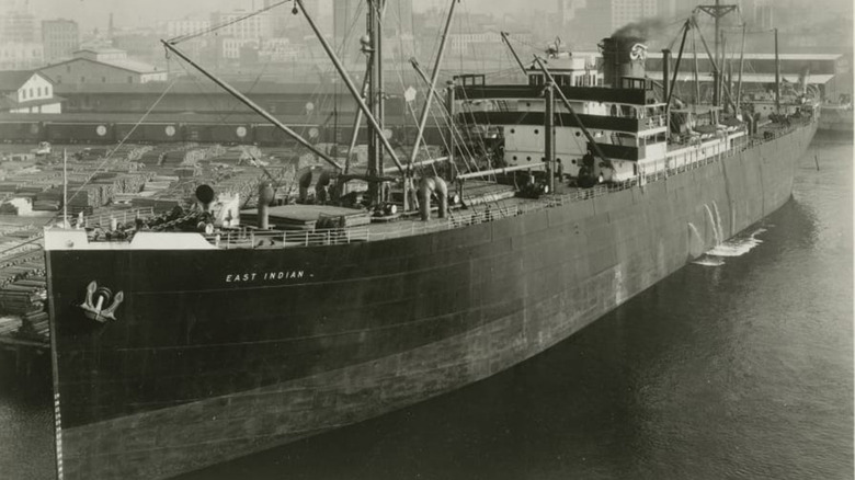 Ford ship the East Indian moored at the Jacksonville Factory