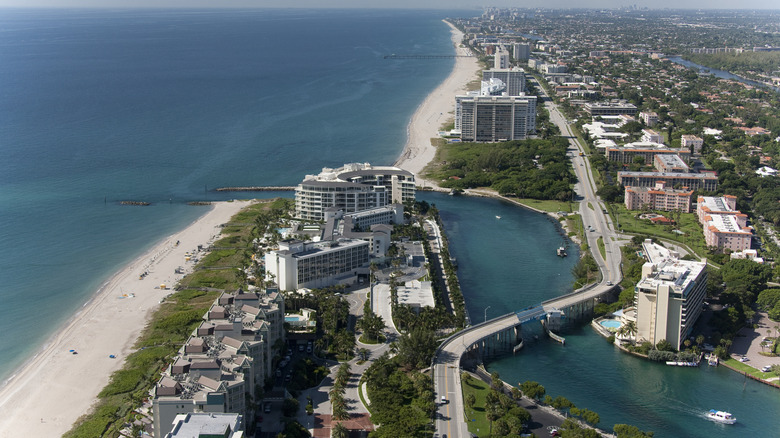 Aerial view of Boca Raton in Florida