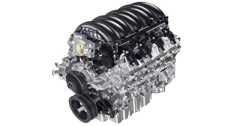 GM L84 5.3-liter V8 engine on a white background