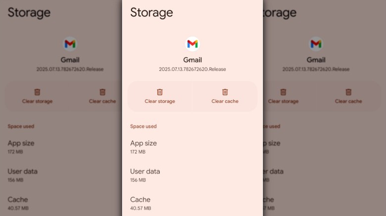 Gmail storage settings on Android