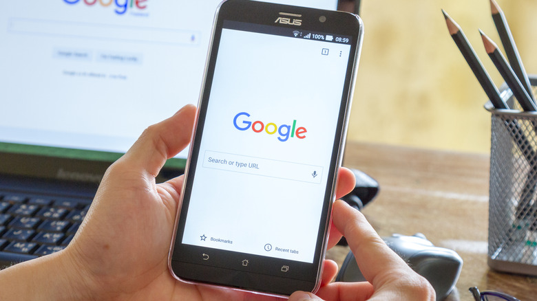 Chrome on Android device