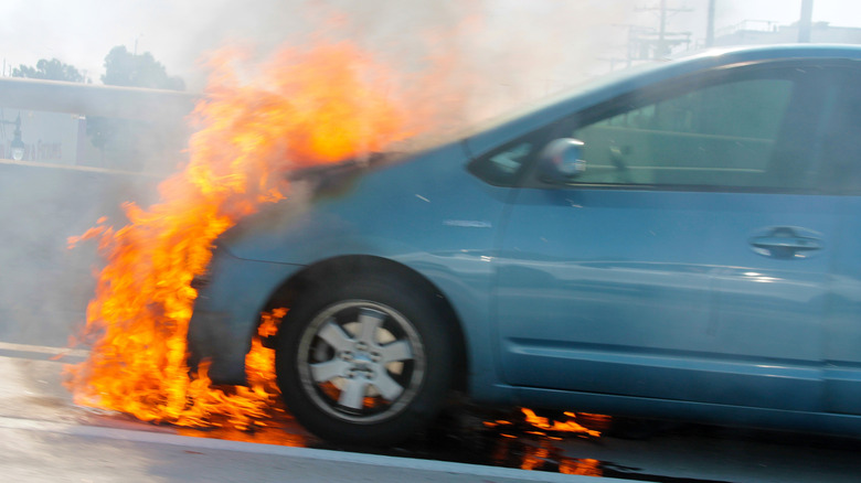 Car on fire