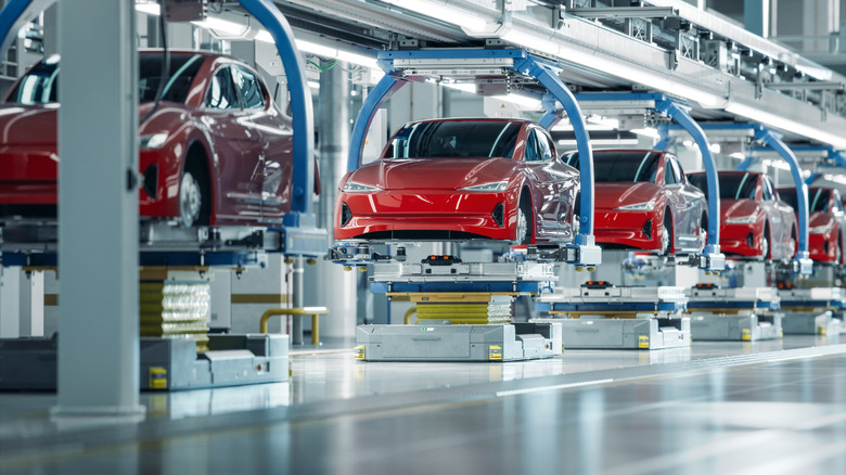 EV Production Line on Advanced Automated Smart Factory