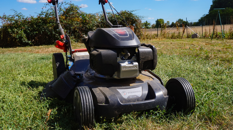 Honda lawn mower on grass