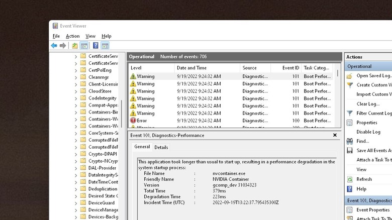 windows event viewer