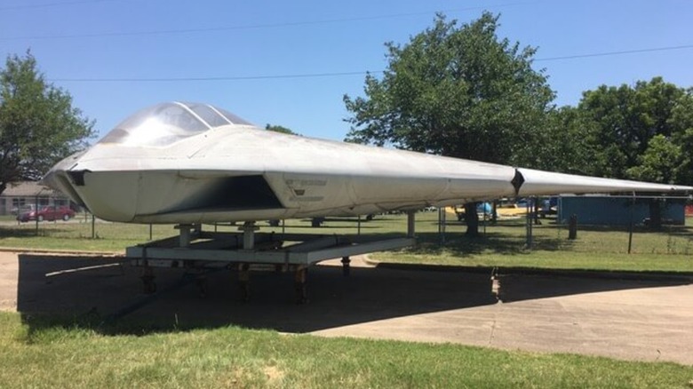 A-12 Avenger II replica on display
