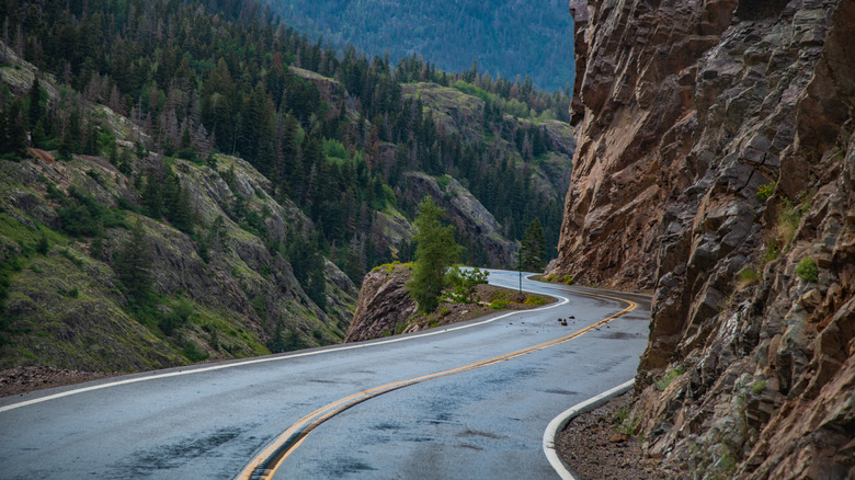 A view from the Million Dollar Highway near Ouray Colorado